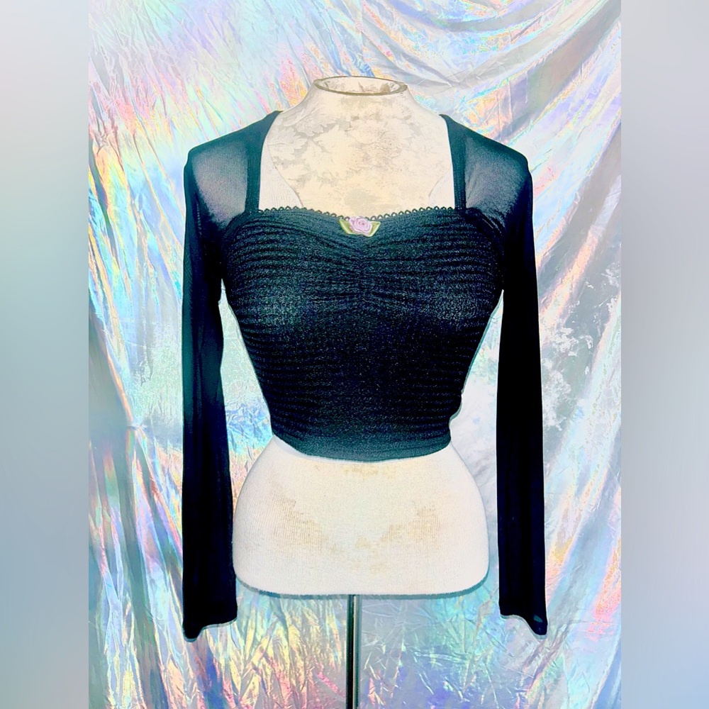 black crop top | shein | small